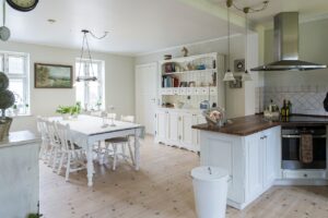 beautiful home Interior showing extra storage space in kitchen area